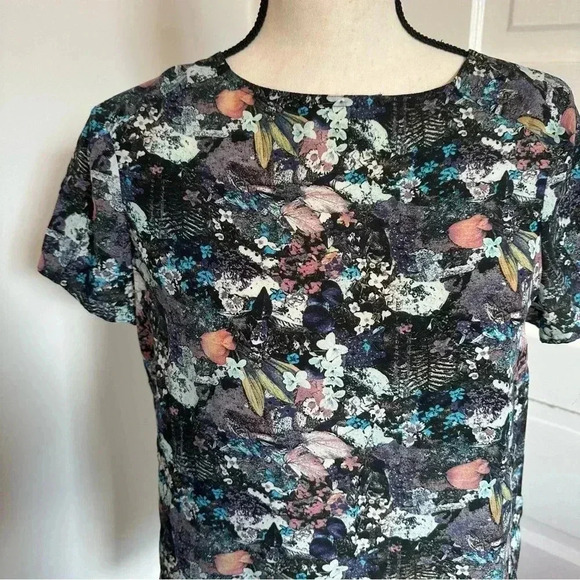 All Saints Bonanza Italian Silk Blouse Size 6 / Small EUC Beautiful Print 😍 - Picture 3 of 9